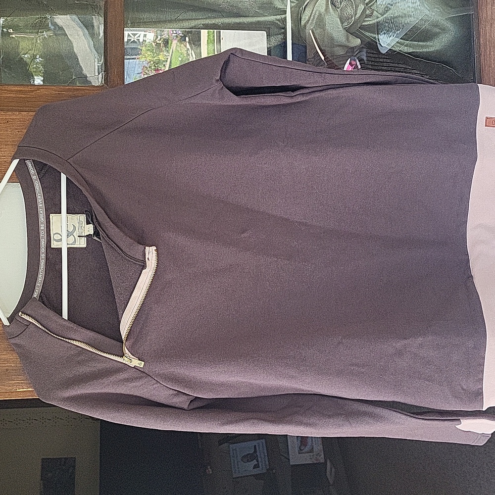 Amperstand Avenue NWTags Side Zip Sweatshirt Taupe And Tan
